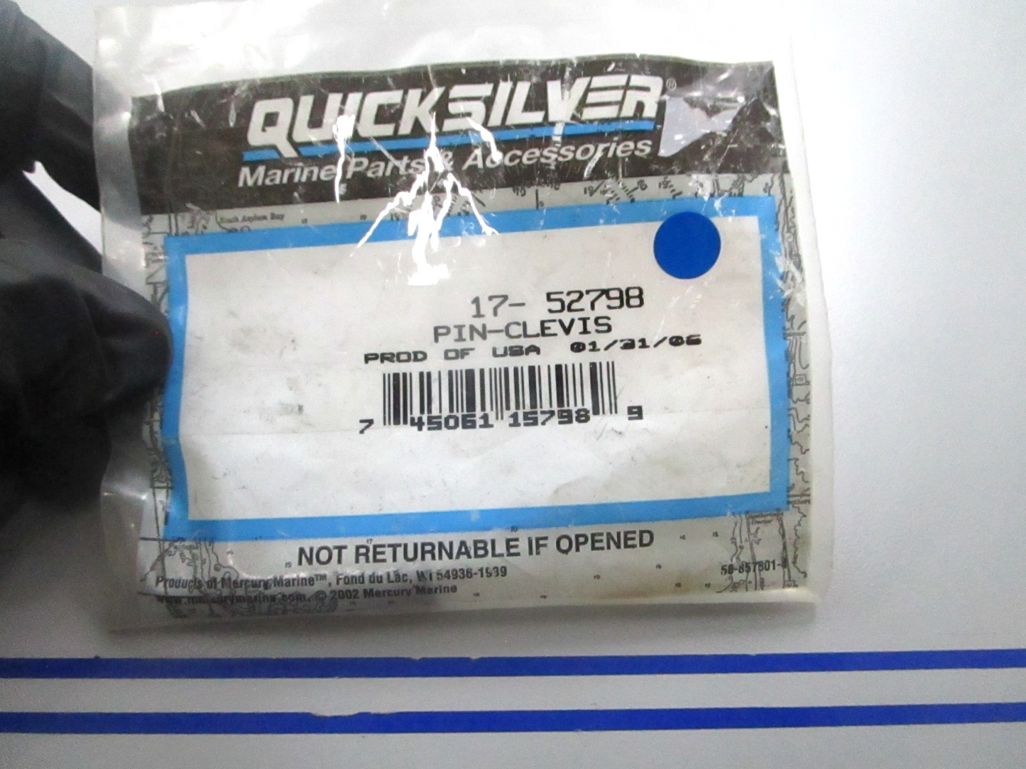 *NEW OEM* 0810 Mercury Quicksilver Clevis Pin 17-52798