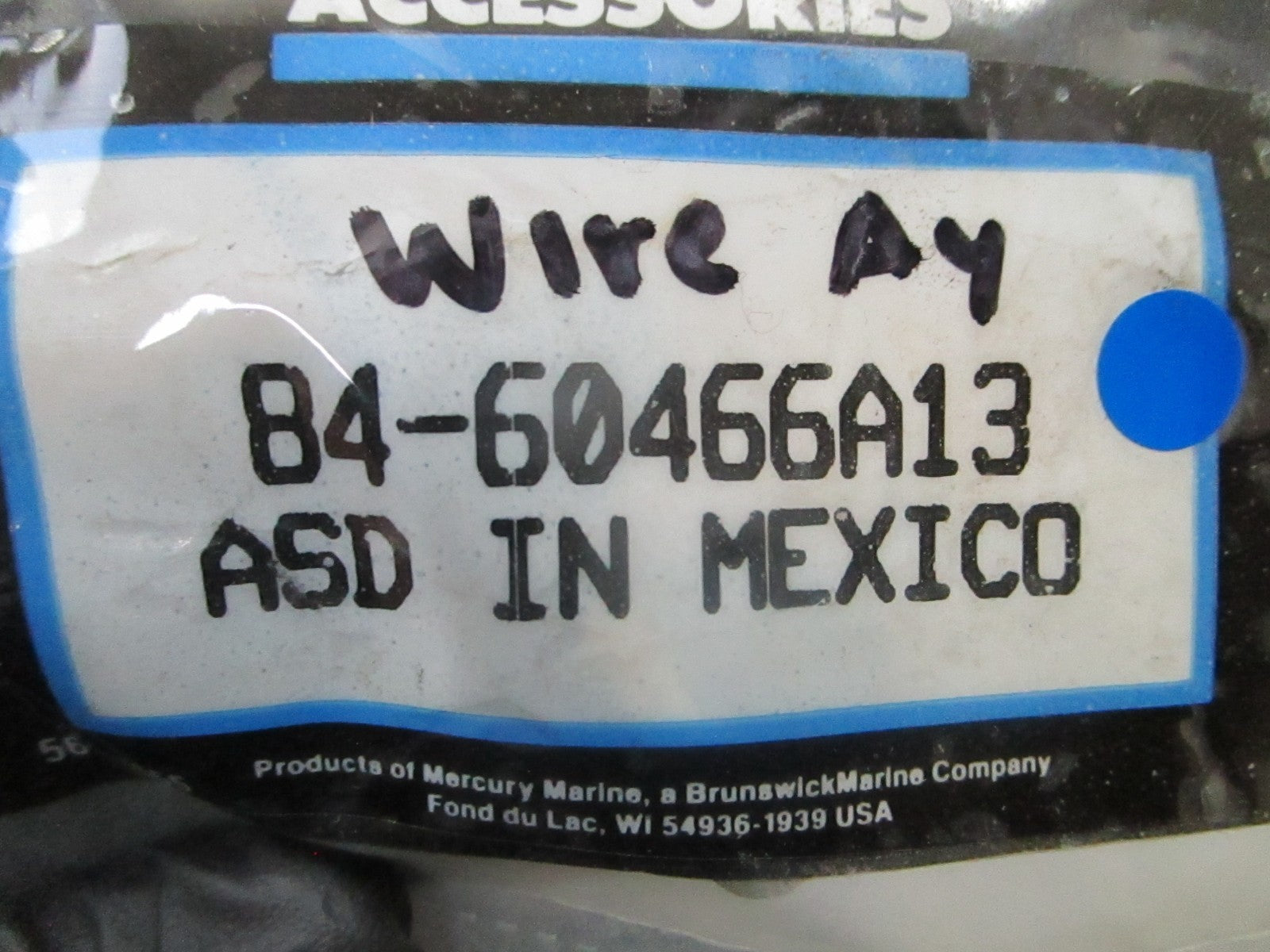 *NEW OEM* 0810 Mercury Quicksilver Wire Assembly 84-60466A13