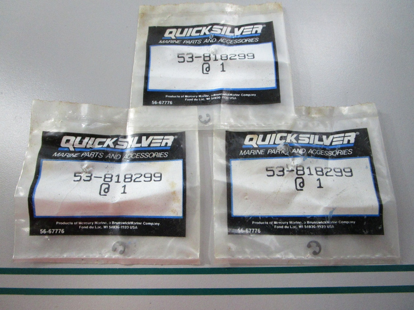 NEW OEM (LOT OF 3) 53-818299 Mercury Quicksilver E-Ring 0810