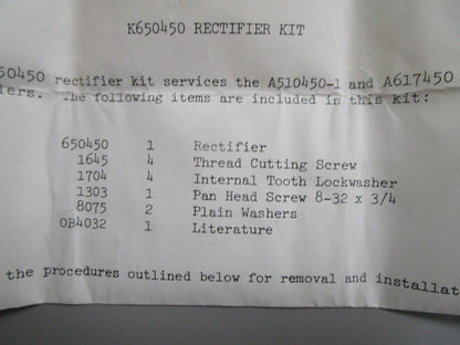 *NEW OEM* 0810 Mercury Quicksilver Rectifier Kit FK650450