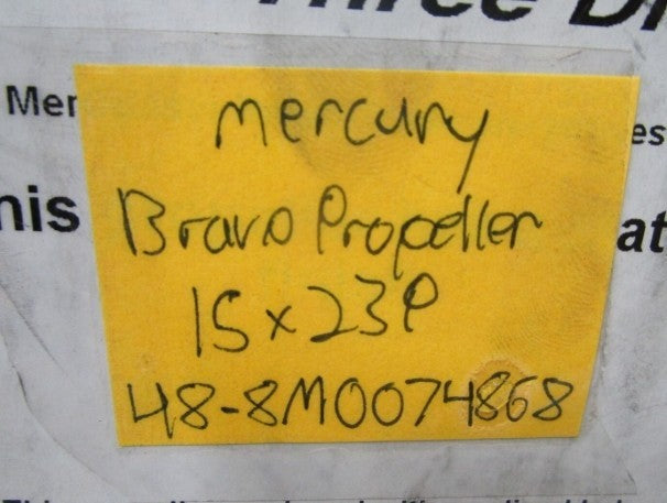 *NEW OEM* 0720 Mercury Bravo Three RH 3 Blade Rear 15 X 23 Propeller 8M0074868