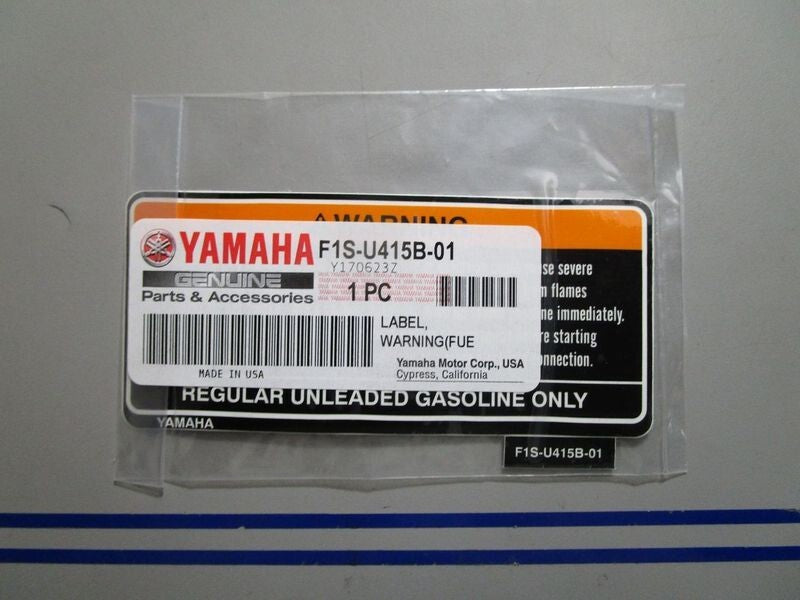*NEW OEM* 0770 Yamaha Warning Label F18-U415B-01-00
