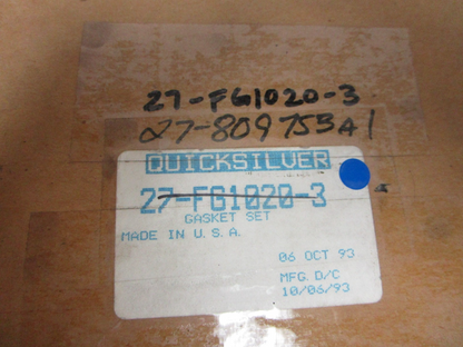 *NEW OEM* 0720 Mercury Quicksilver Gasket Set 27-FG1020-3