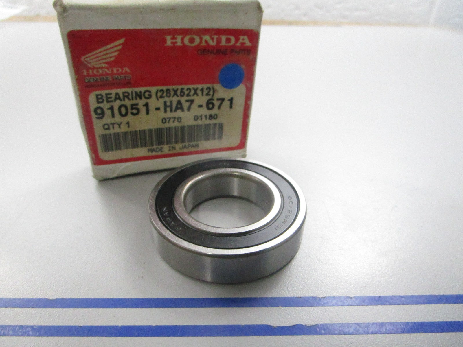 NEW OEM 91051-HA7-671 Honda 28 x 52 x 12 Bearing 0720