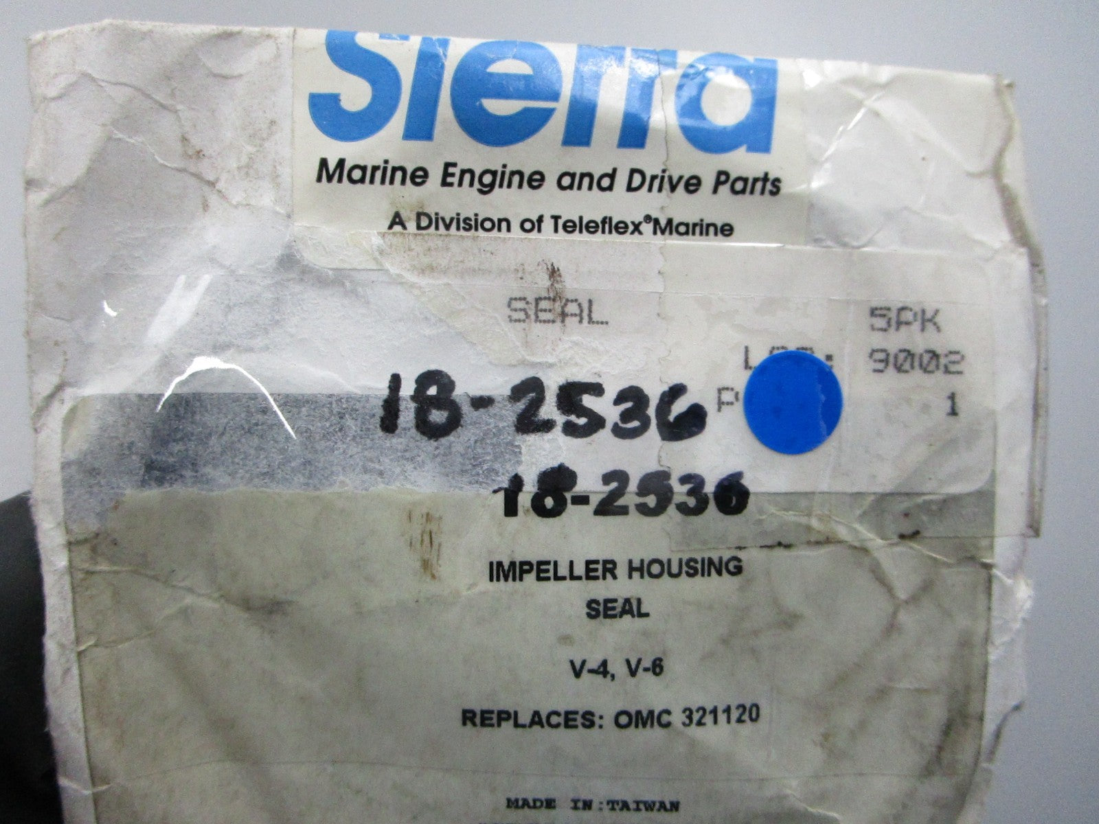 NEW 18-2536 Replaces: OMC 321120 0321120 Sierra Impeller Housing Seal 0810
