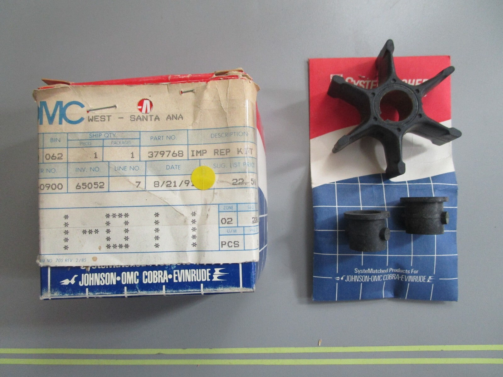 *NEW OEM* 0810 OMC Johnson Evinrude Impeller Repair Kit 379768 0379768