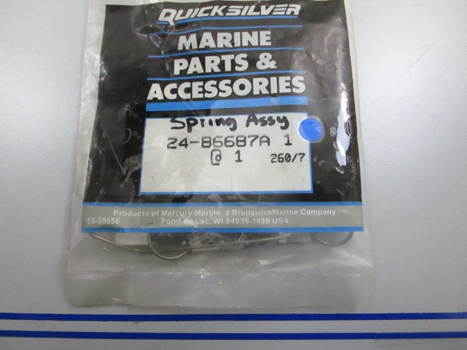 *NEW OEM* 0810 Mercury Quicksilver Spring Assembly 24-86687A 1