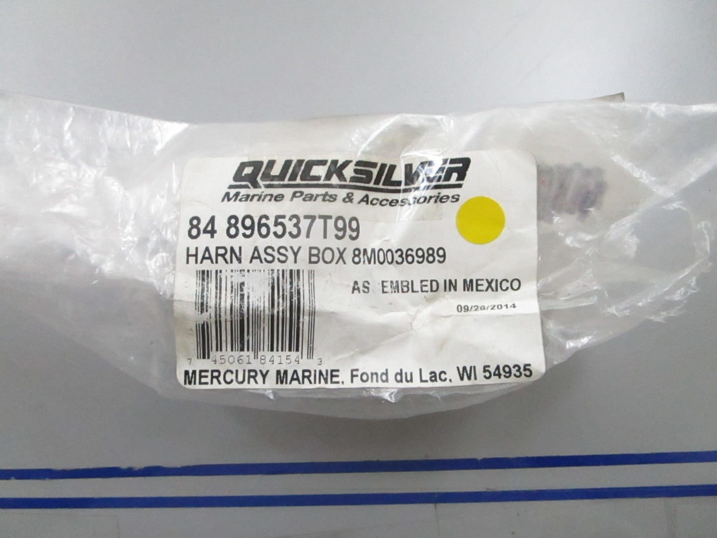 *NEW OEM* 0810 Mercury Quicksilver Box Harness Assembly 84-896537T99