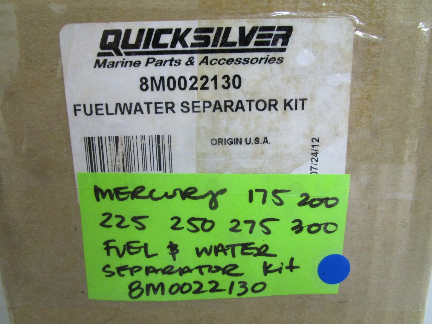 *NEW OEM* 0820 Mercury 175 200 225 250 300 Fuel & Water Separator Kit 8M0022130