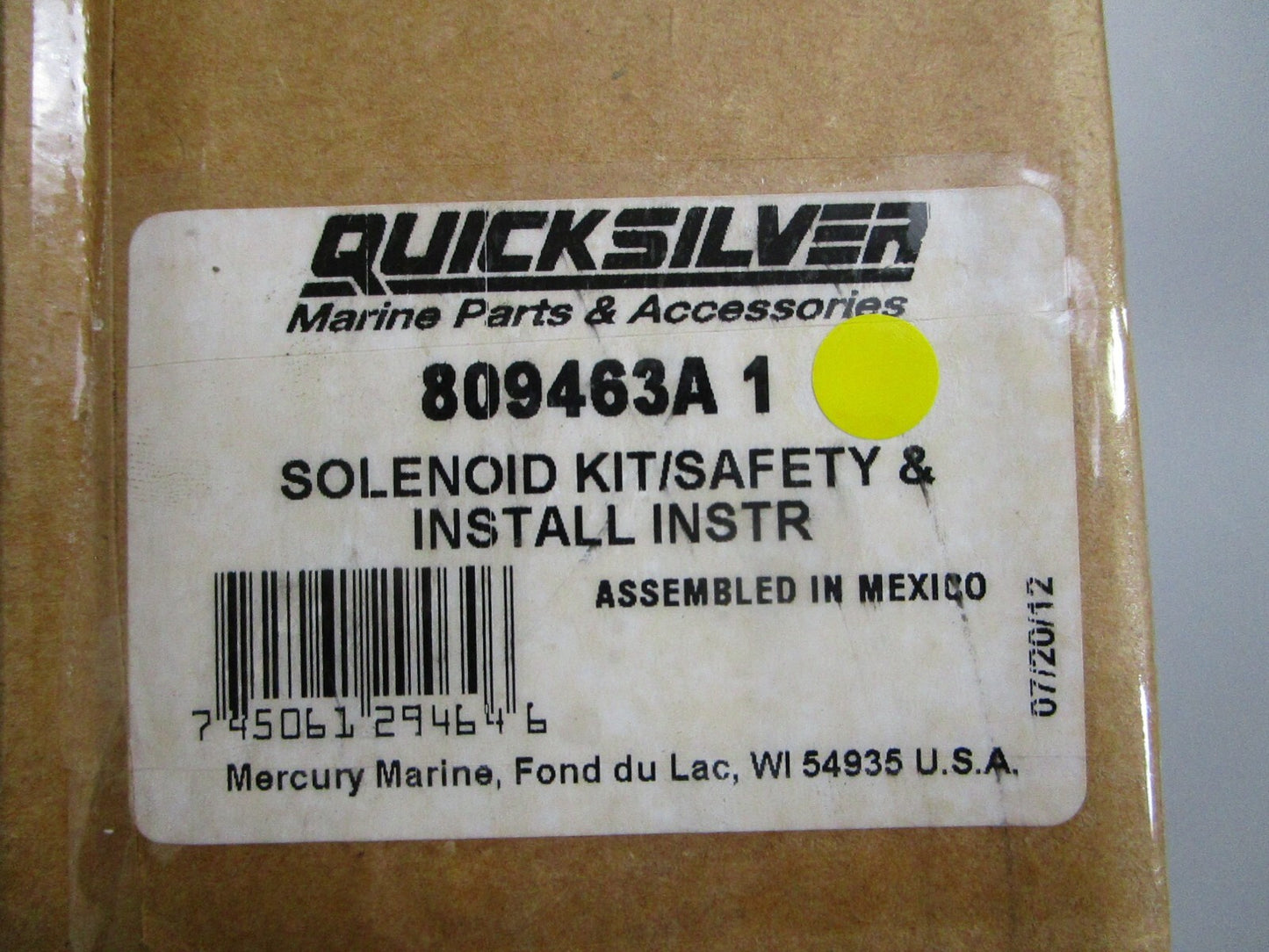 *NEW OEM* 0820 Mercury Quicksilver Solenoid Kit 809463A 1
