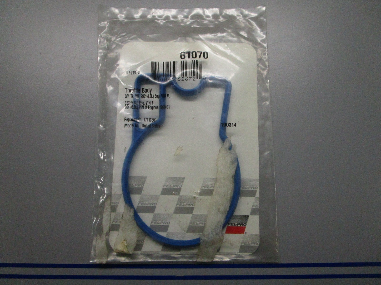 *NEW* 0810 Fel-Pro Throttle Body Gasket 61070
