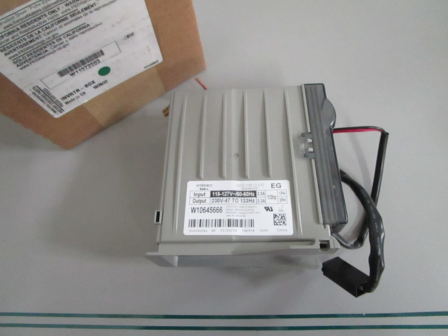 Whirlpool W11573593 NEW OEM Refrigerator Inverter Box Assembly NOS Genuine 0820