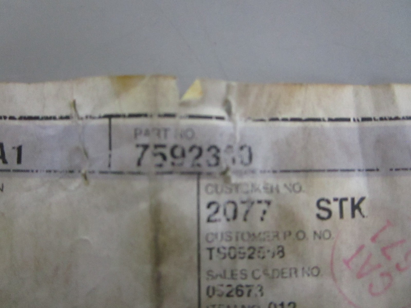 NEW OEM 7592330 Saab Gasket 0820