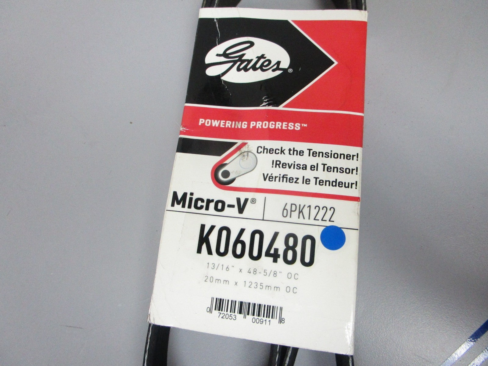 NEW K060480 Gates Micro-V 13/16" x  48 ⅝" Serpentine Belt 0720
