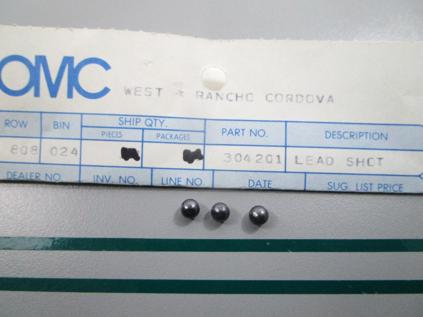 NEW OEM (LOT OF 3) 304201 0304201 OMC Johnson Evinrude Lead Shot 0810