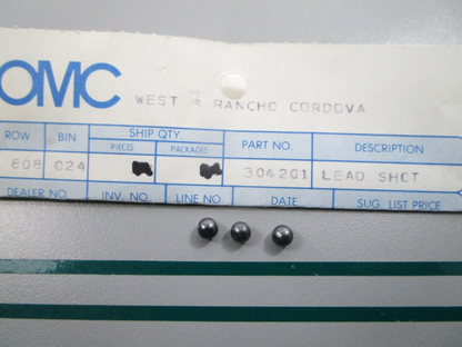 NEW OEM (LOT OF 3) 304201 0304201 OMC Johnson Evinrude Lead Shot 0810