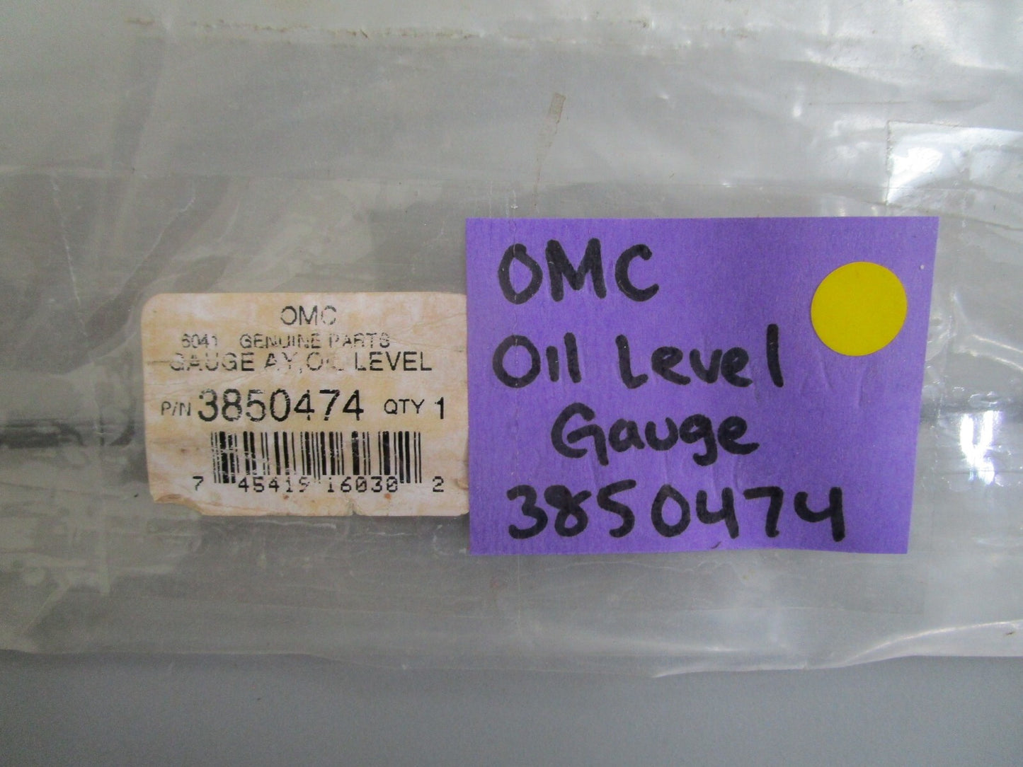 *NEW OEM* 0820 OMC Johnson Evinrude Oil Level Gauge 3850474