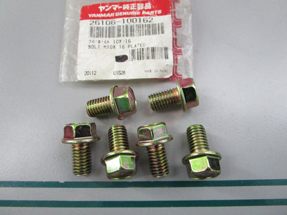 NEW OEM (LOT OF 6) 26106-100162 Yanmar Bolt 0810