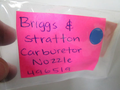 NEW OEM 496519 Briggs & Stratton Carburetor Nozzle 0810