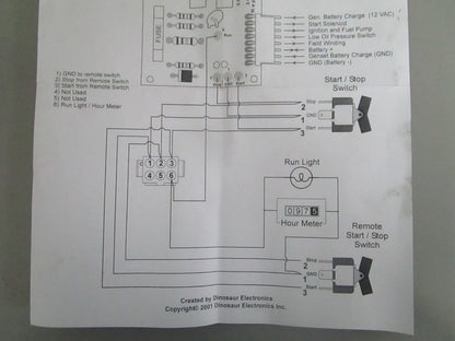 *NEW* 0820 Dinosaur Electronics Generator Circuit Board O2706269 Rep: 300-2784