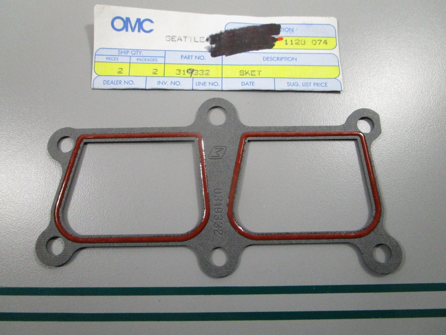 NEW OEM 319332 0319332 OMC Johnson Evinrude Gasket 0810