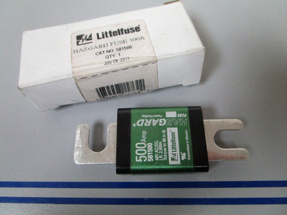 NEW OEM 581500 Lettelfuse 500AMP Hazgard Fuse 0720