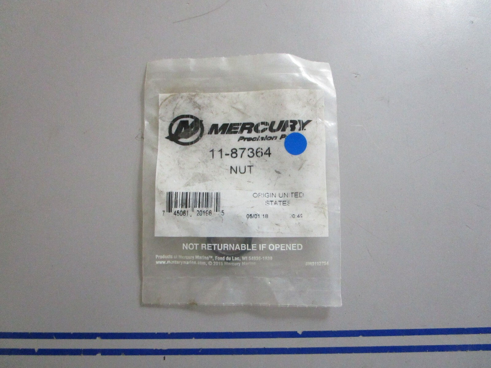 *NEW OEM* 0770 Mercury Quicksilver Nut 11-87364