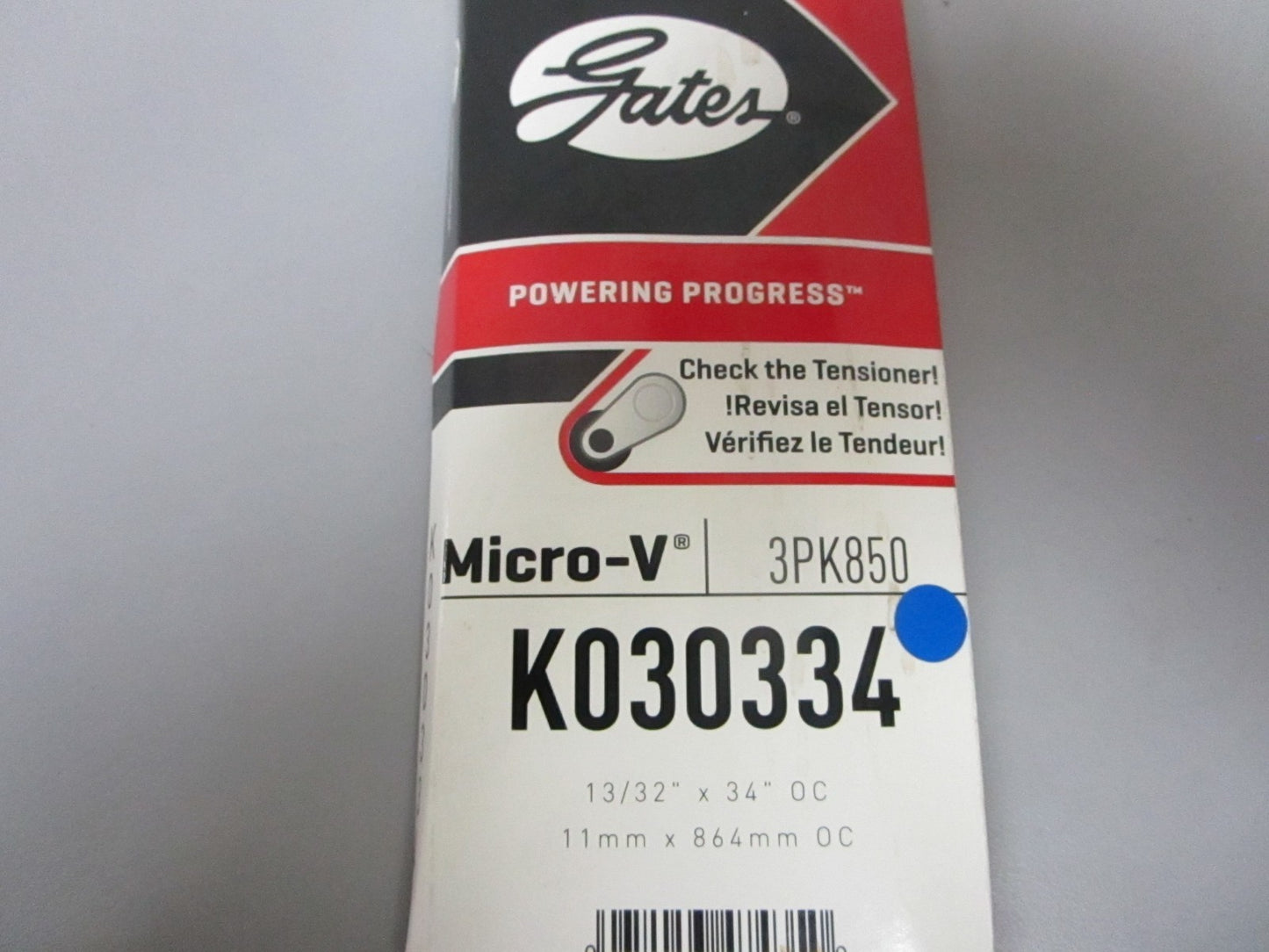 NEW K030334 Gates Micro-V 13/32" x 34" Serpentine Belt 0720