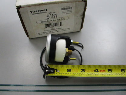 NEW 9181 Firestone White Single Air Pressure Gauge 0810