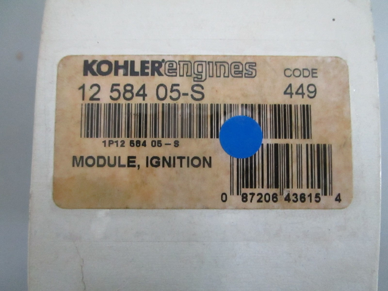 *NEW OEM* 0820 Kohler Ignition Module 12 584 05-S 1258405-S