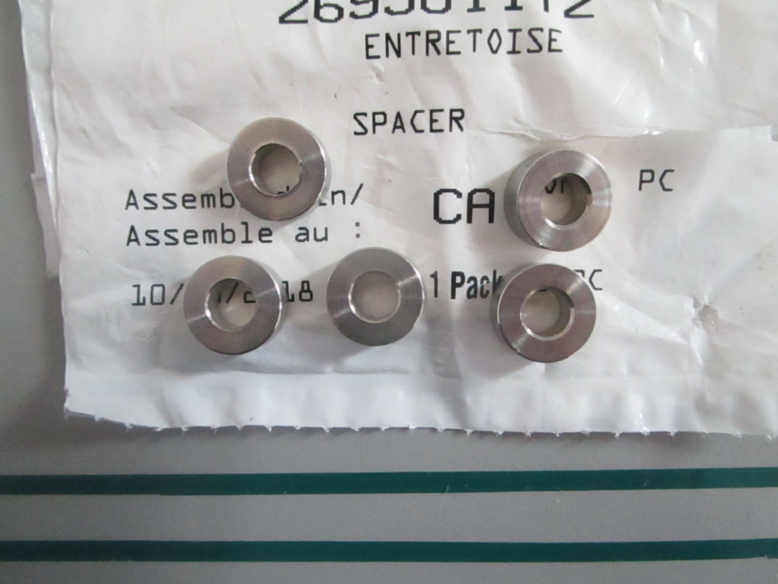 NEW OEM (LOT OF 5) 269501172 Sea-Doo Spacer 0820