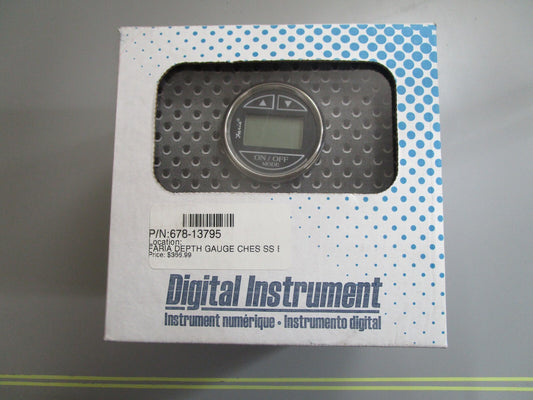 *NEW* 0820 Faria Chesapeake SS Black Depth Sounder F13795