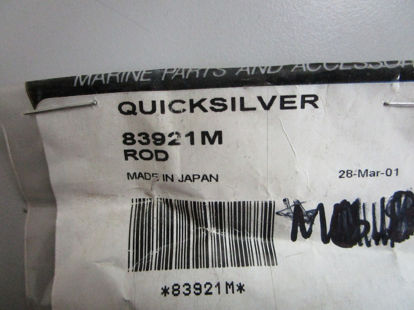 *NEW OEM* 0750 Mercury Quicksilver ROD 83921M