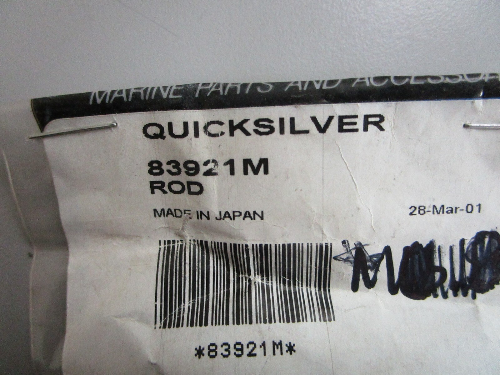 *NEW OEM* 0750 Mercury Quicksilver ROD 83921M
