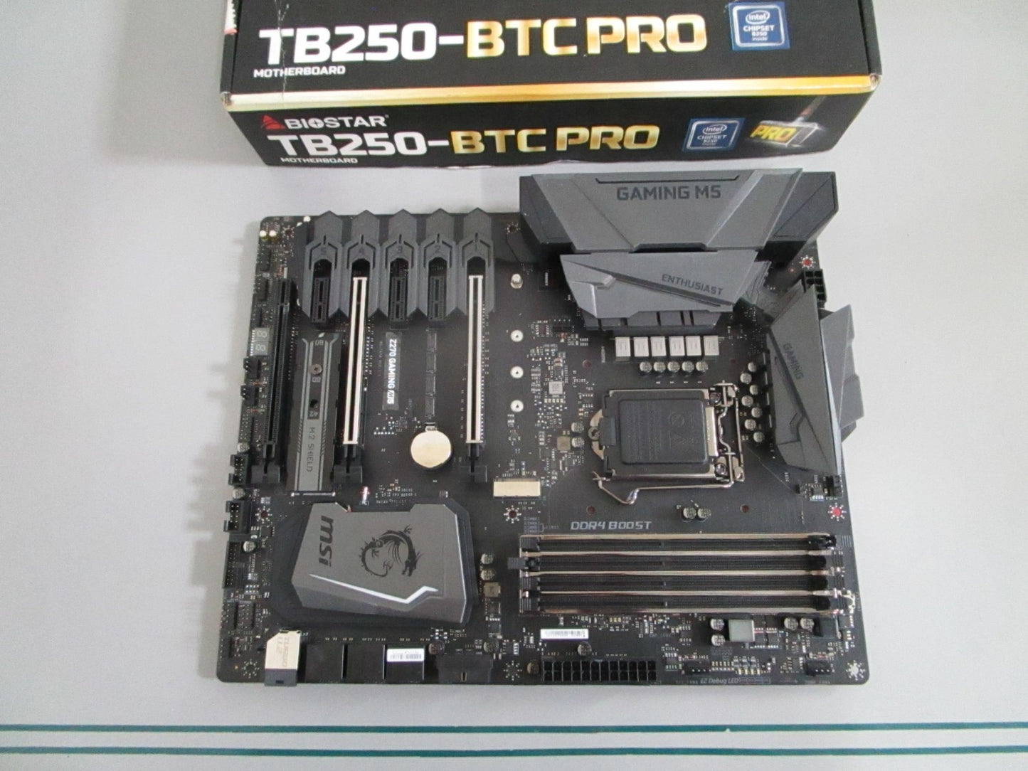 Biostar NEW TB250-BTC PRO LGA1151 B250 DDR4 12 PCIe GPU Mining Motherboard 0820