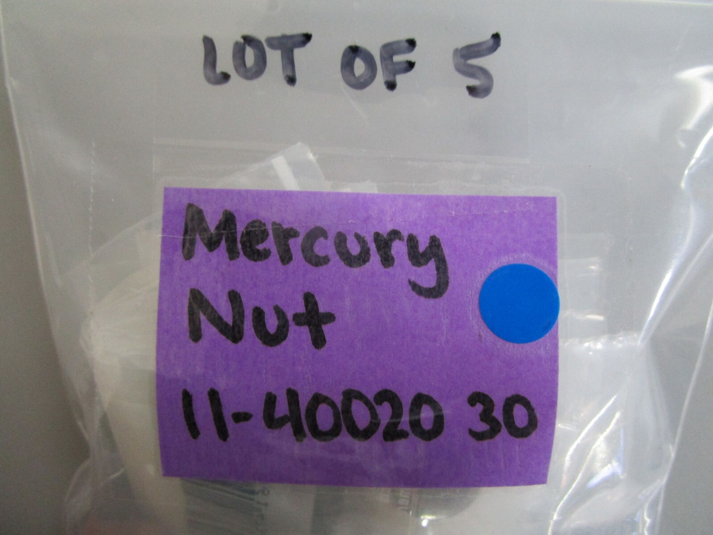 *NEW OEM* (LOT OF 5) 0770 Mercury Quicksilver Nut 11-4002030