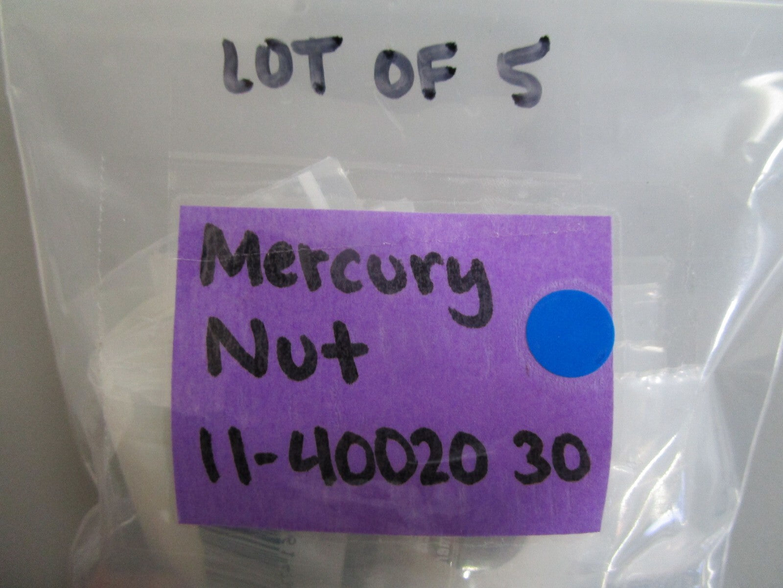 *NEW OEM* (LOT OF 5) 0770 Mercury Quicksilver Nut 11-4002030