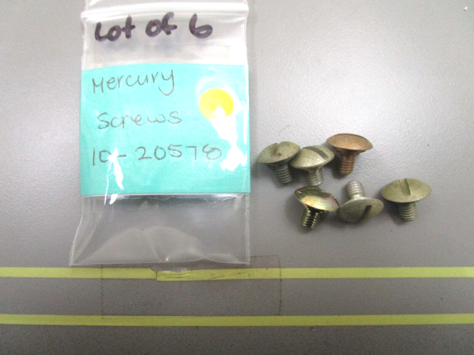 *NEW OEM* (LOT OF 6) 0750 Mercury Quicksilver SCREWS 10-20578