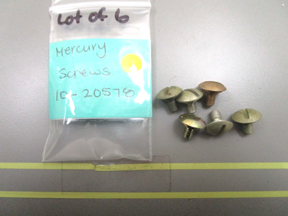 *NEW OEM* (LOT OF 6) 0750 Mercury Quicksilver SCREWS 10-20578