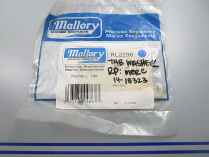 *NEW* 0810 Mallory Tab Washer 9-72640 Replaces: Mercury 14-18323