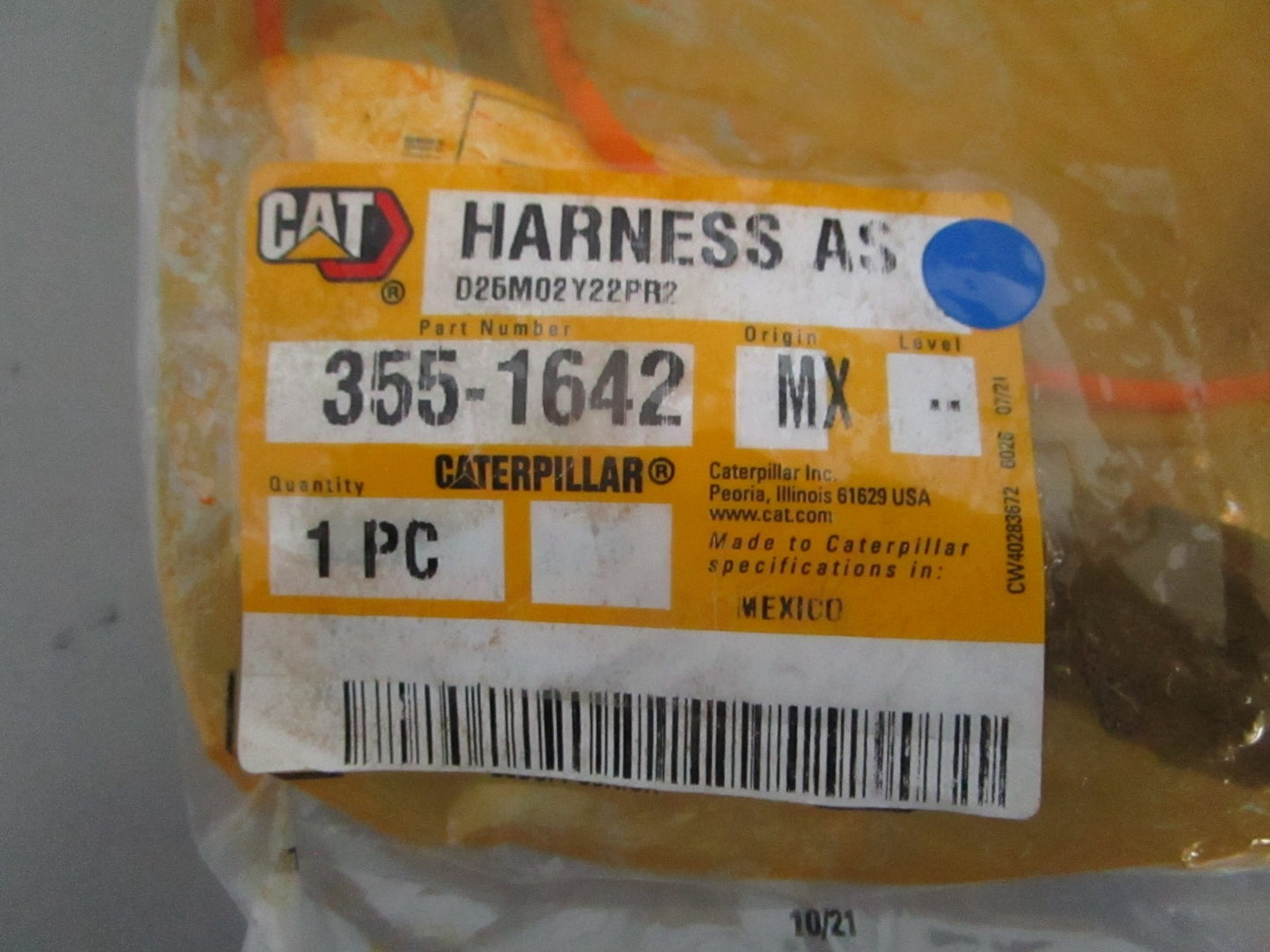 NEW OEM 355-1642 CAT Harness Assy 0820