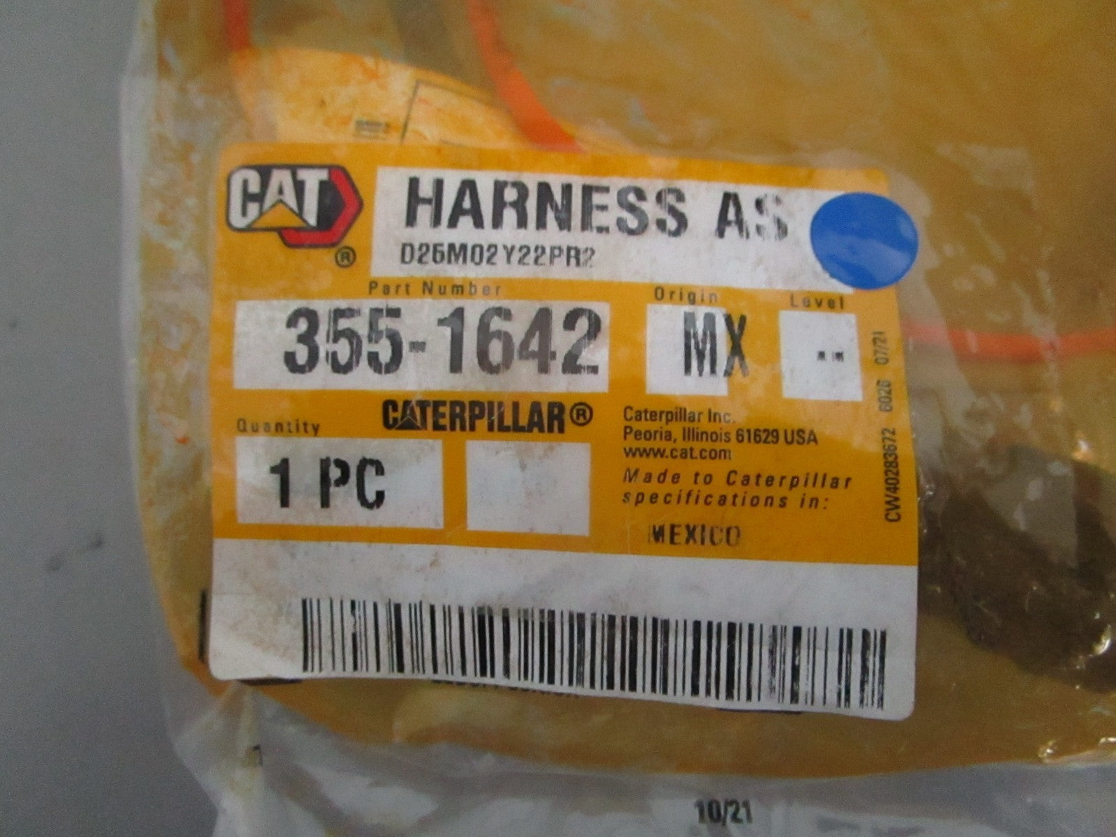 NEW OEM 355-1642 CAT Harness Assy 0820