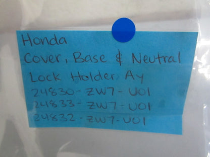 *NEW OEM* 0820 Honda Cover, Base & Neutral Lock Holder Ay 24830-ZW7-U01