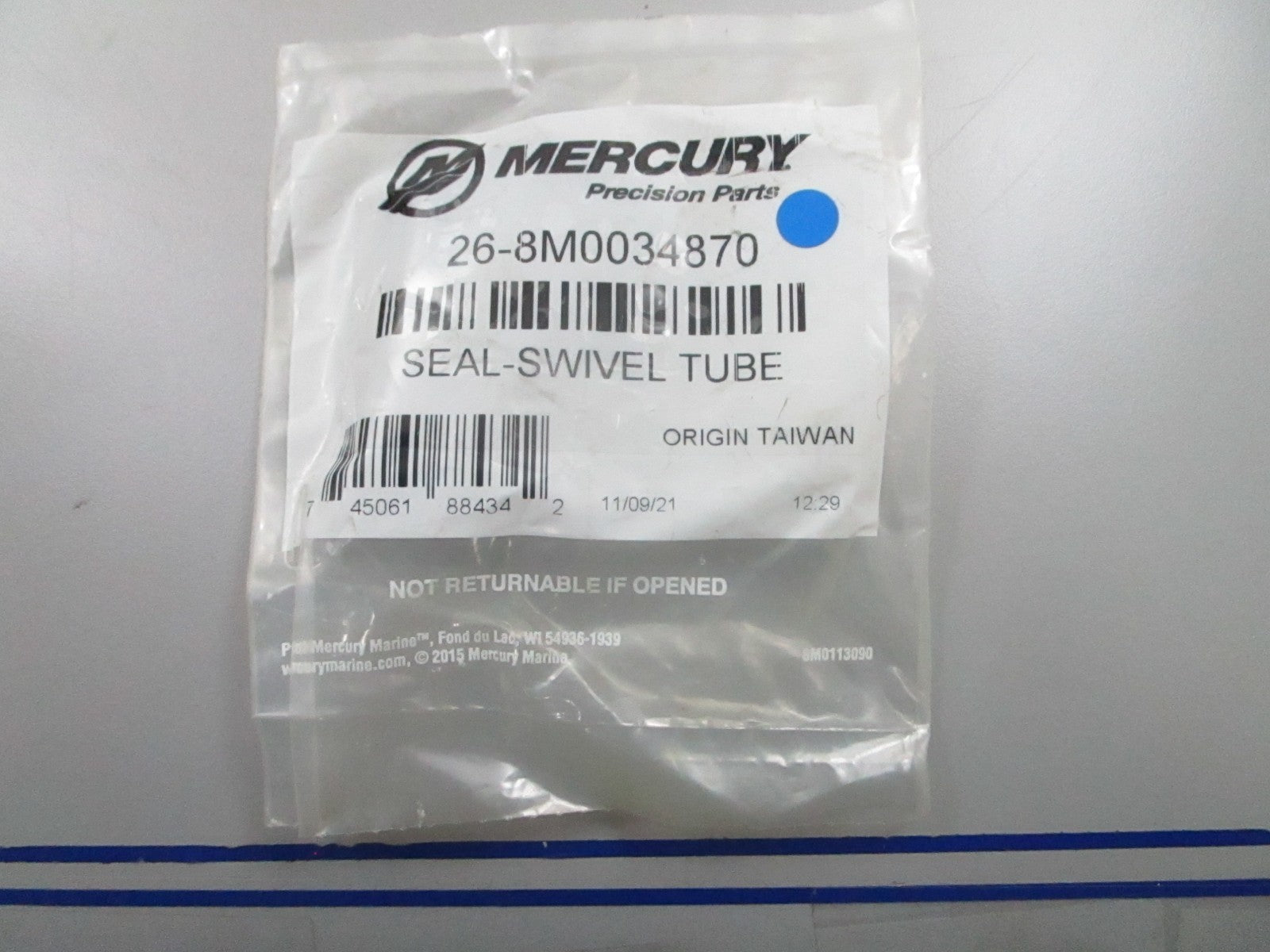*NEW OEM* 0840 Mercury Quicksilver Seal-Swivel Tube 26-8M0034870