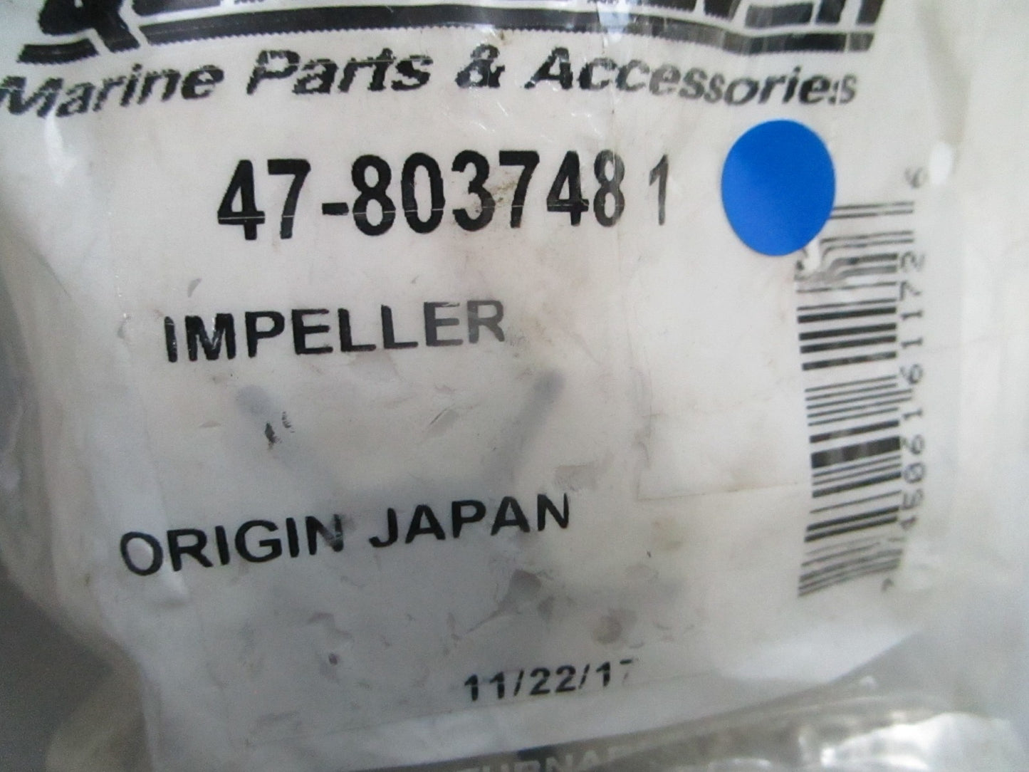 *NEW OEM* 0810 Mercury Quicksilver Impeller 47-803748 1