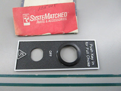NEW OEM 125005 0125005 OMC Johnson Evinrude Ignition Switch Bezel 0810