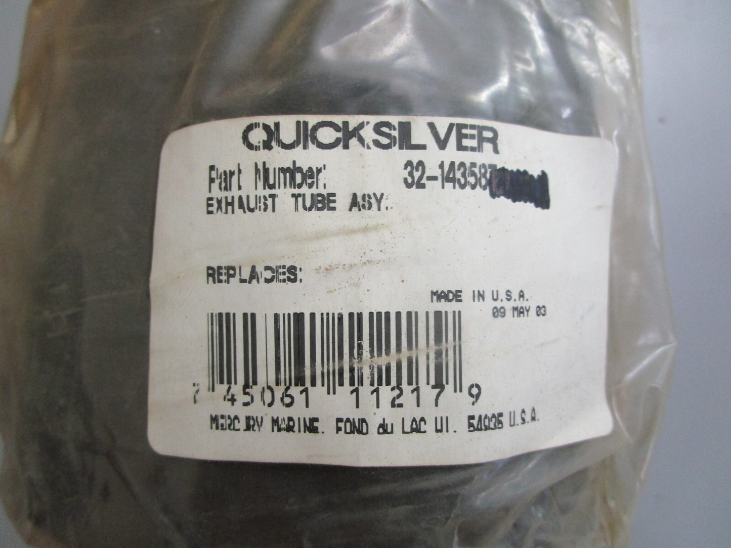 *NEW OEM* 0810 Mercury Quicksilver Exhaust Tube Assembly 32-14358T