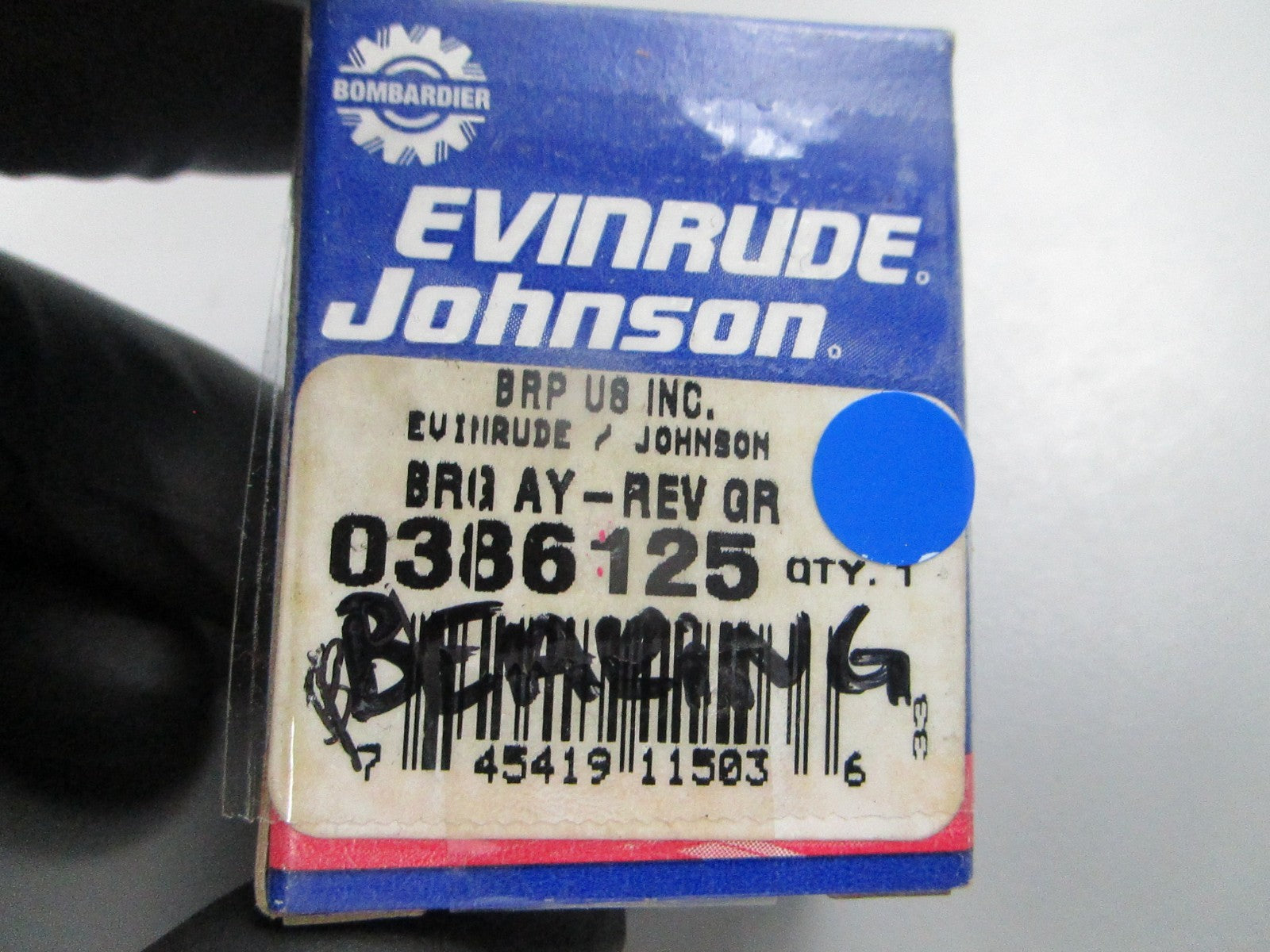 NEW OEM 386125 0386125 OMC Johnson Evinrude Reverse Gear Bearing Assembly 0810