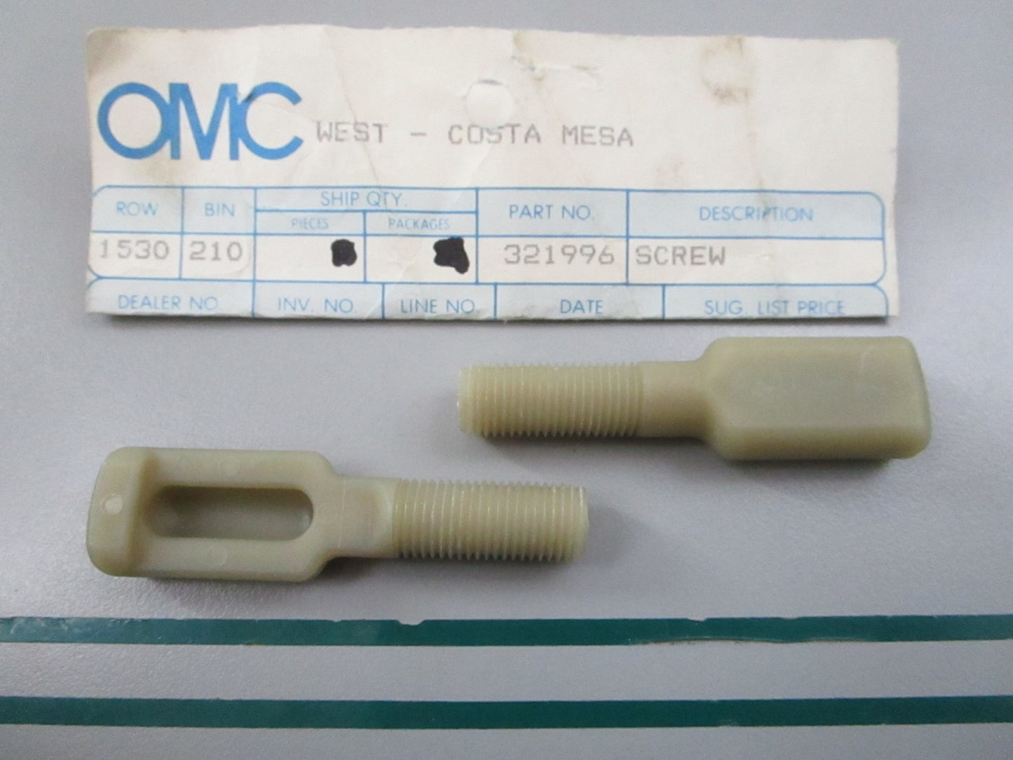 NEW OEM (LOT OF 2) 321996 0321996 OMC Johnson Evinrude Adjustment Screw 0810