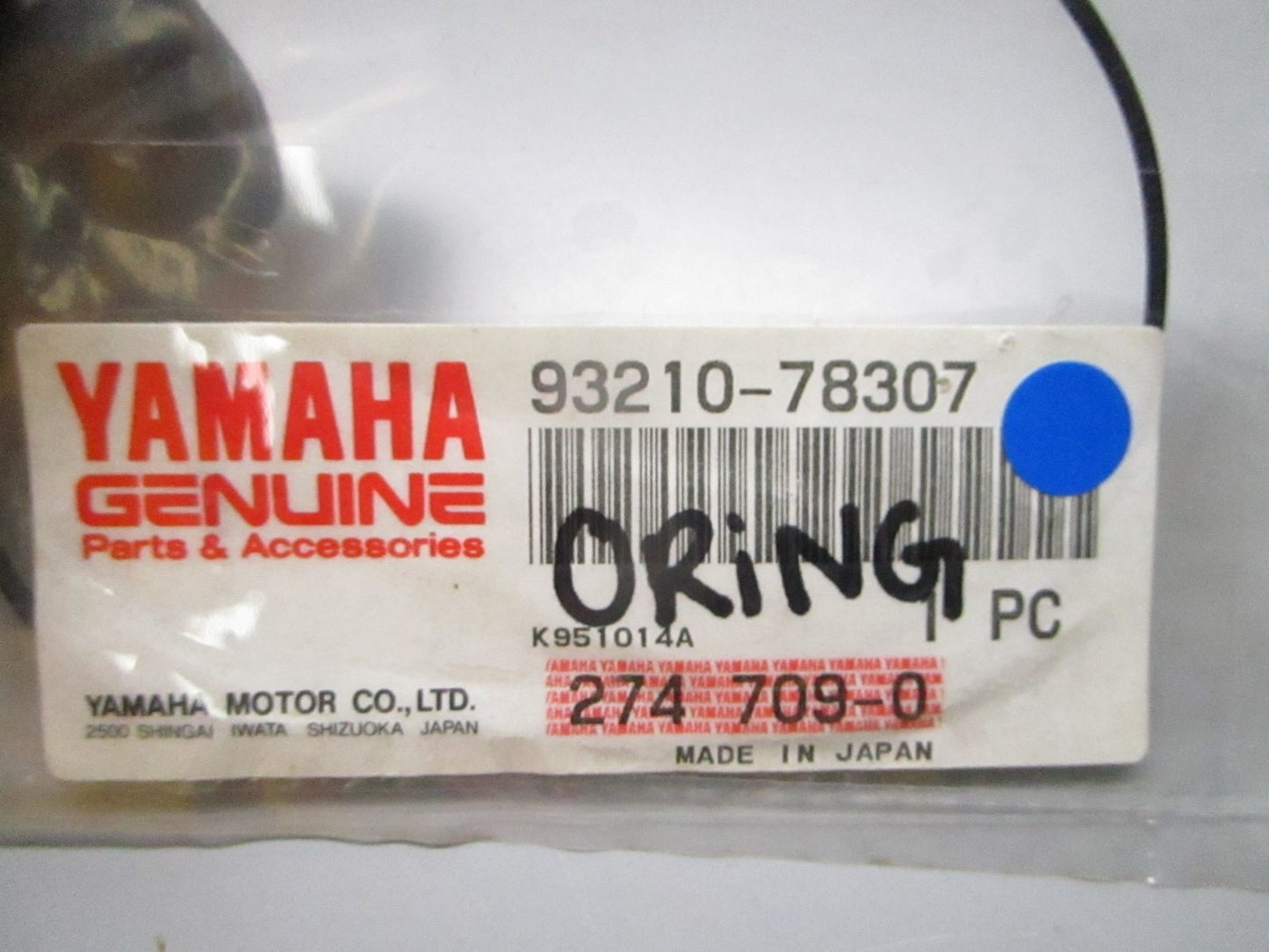 *NEW OEM* 0810 Yamaha O-Ring 93210-78307